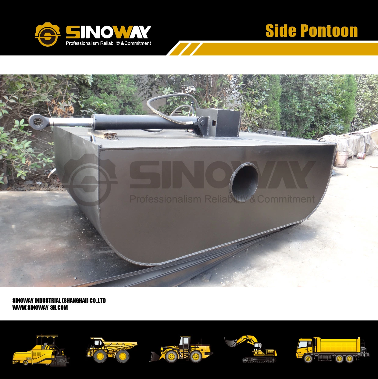 Hydraulic Floating Undercarriage Pontoons of Amphibious Excavator for Sale