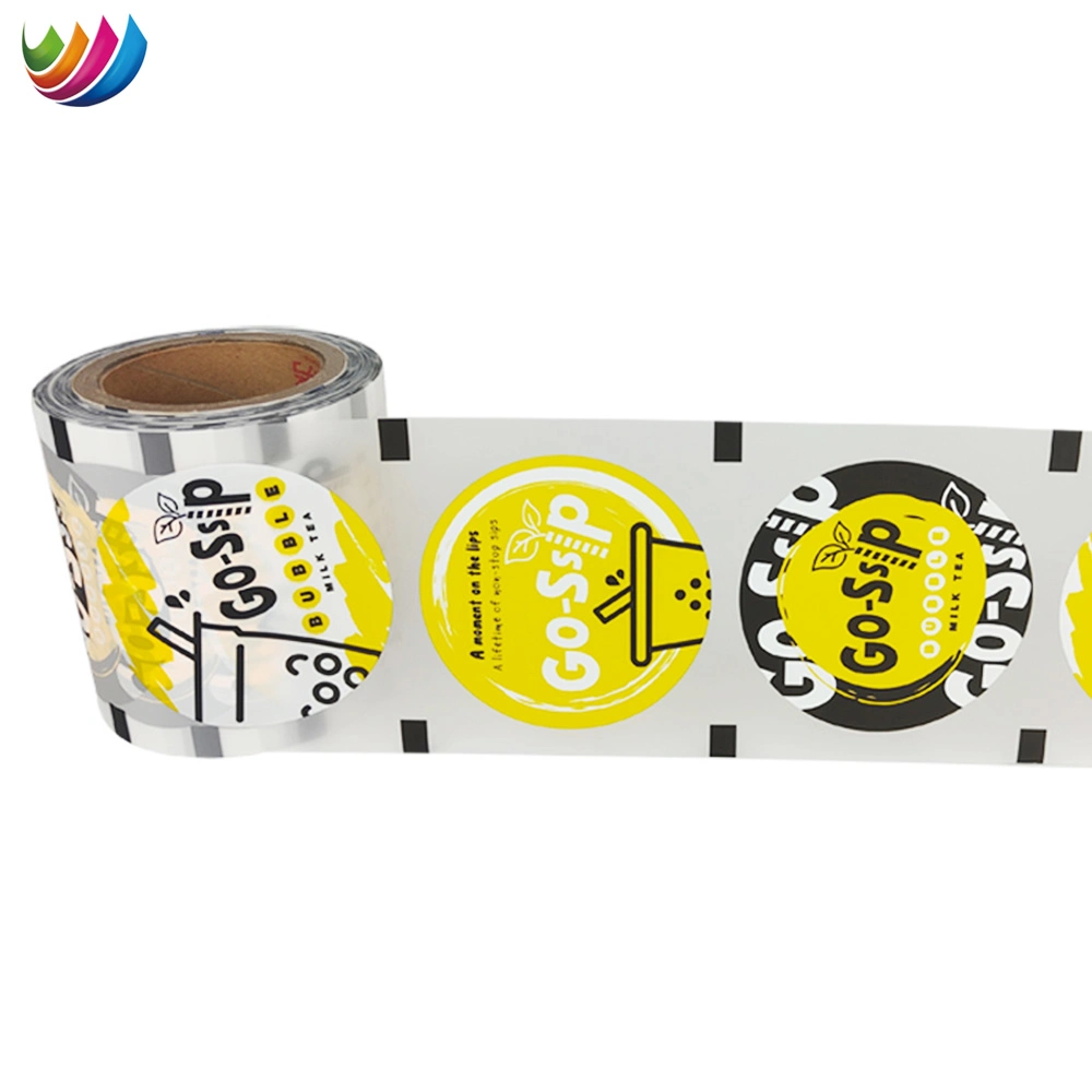 OEM / ODM flexible wasserdichte Plastikfolie Haustier / PP / PE Bubble Tee Cup Dichtung Rollenfolie für 90mm 95 mm Papierkunststoffbecher