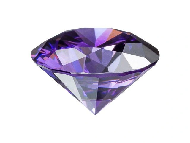 Purple Stone Loose Gemstone Zirconia Round Cut CZ with Cheap Price