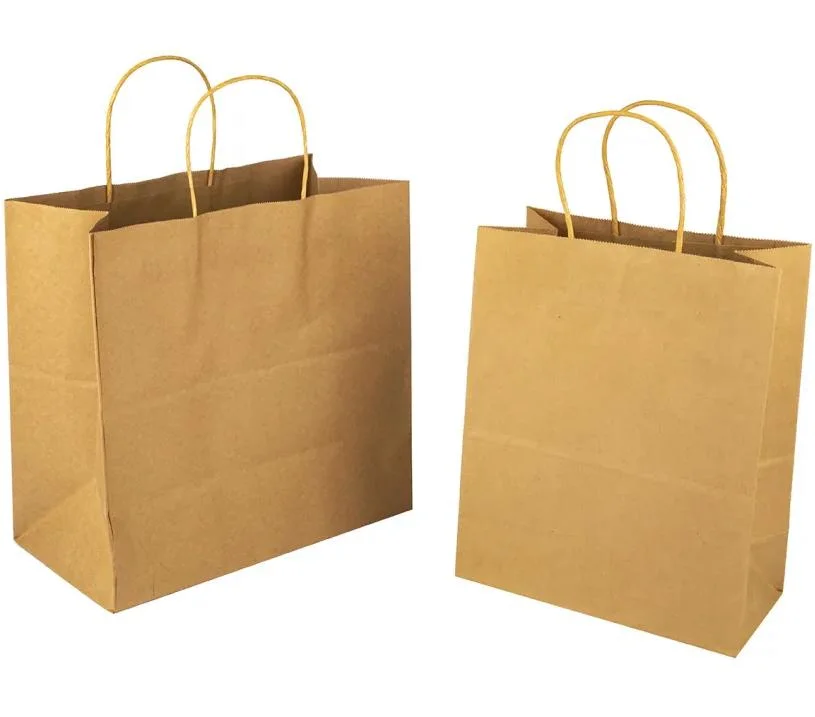 Kraft Recycled/ Printing /Packaging/Gift / Shopping /Brown /Black/White Paper Bag with Handle