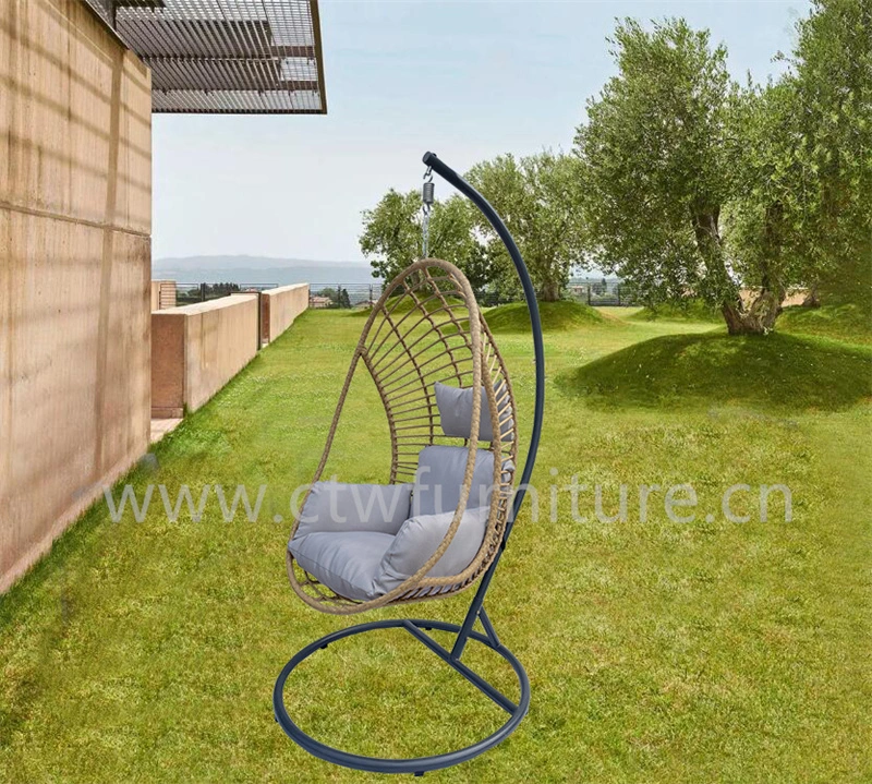 Silla Swing colgante Jardín de mimbre al aire libre