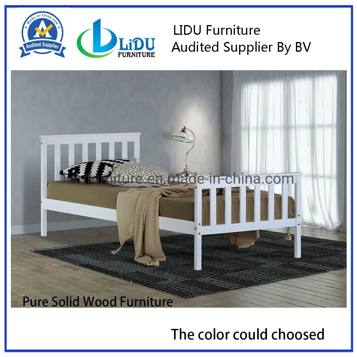 New Design China Manufacturer Wood Bed Unique Designer Bed