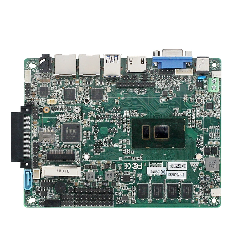 A bordo de la 6ª de procesador Intel Core i3-7100Serie Embedded Industrial u 6*COM Motherboard mini triple pantalla.