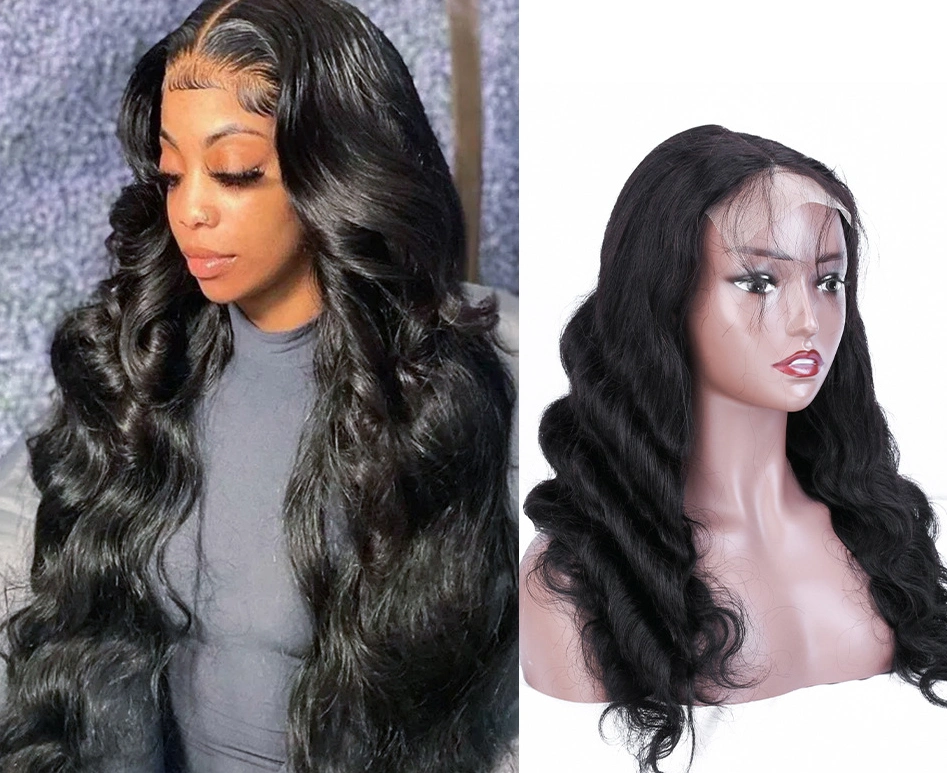 European and American Wig Head Set Body Wave Human Hair Wig 5*5 Head Set Lace Head Set Before Cross-Border Hot Sales Wig