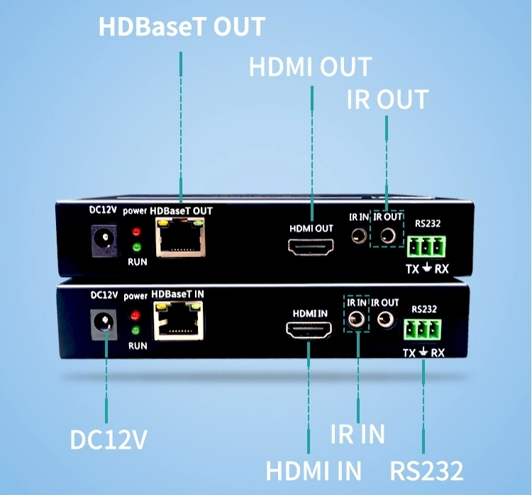 Extensor de larga distancia Hdbaset HDMI extender la red de 4K 40 /70m transmisor HDMI Red