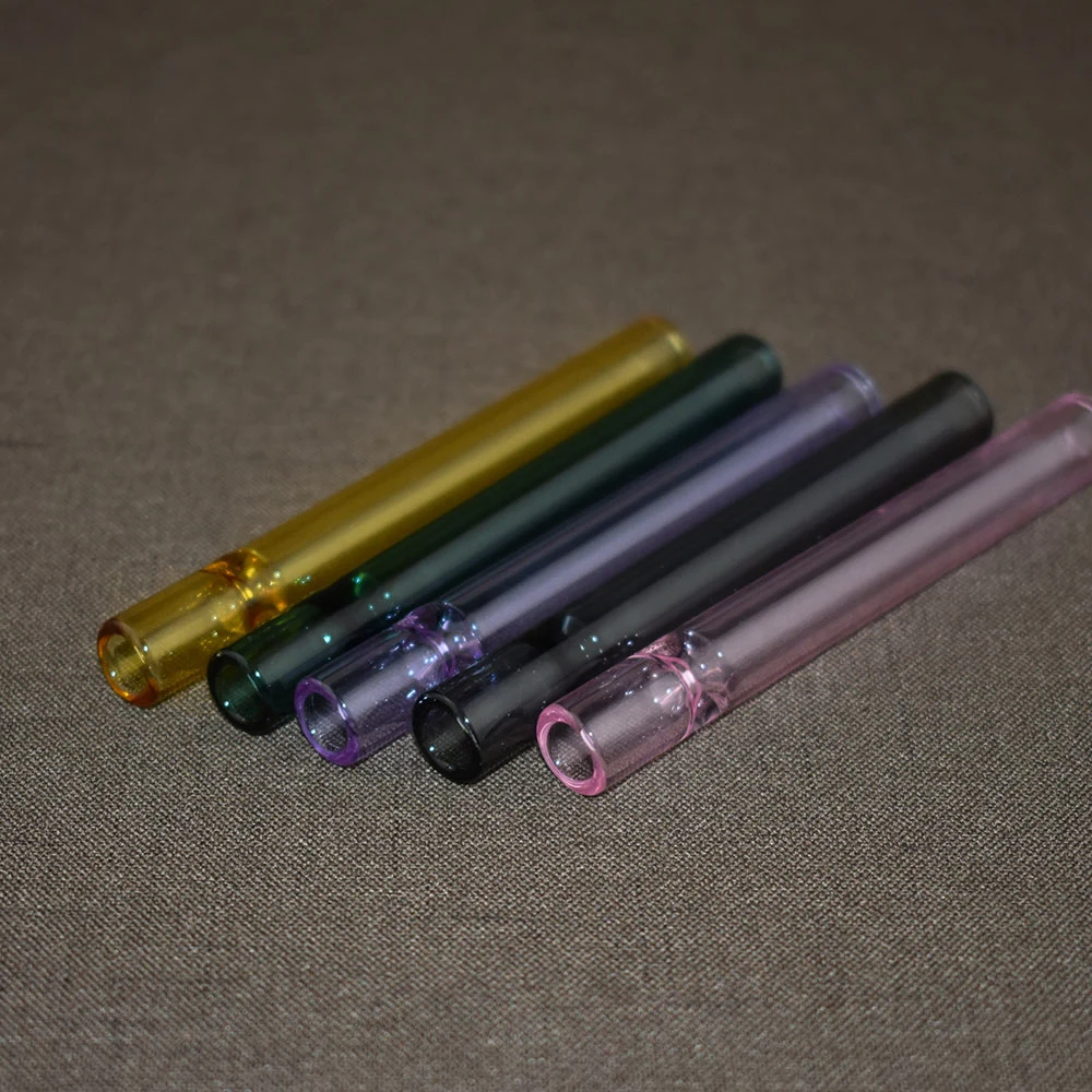 Glass Blunts Flower Paper and Logo Can Be Customized One Hitter Glass Pipe Wholesale/Supplier Fancy Hookah Oil Burner Pipe Glass Water Pipe