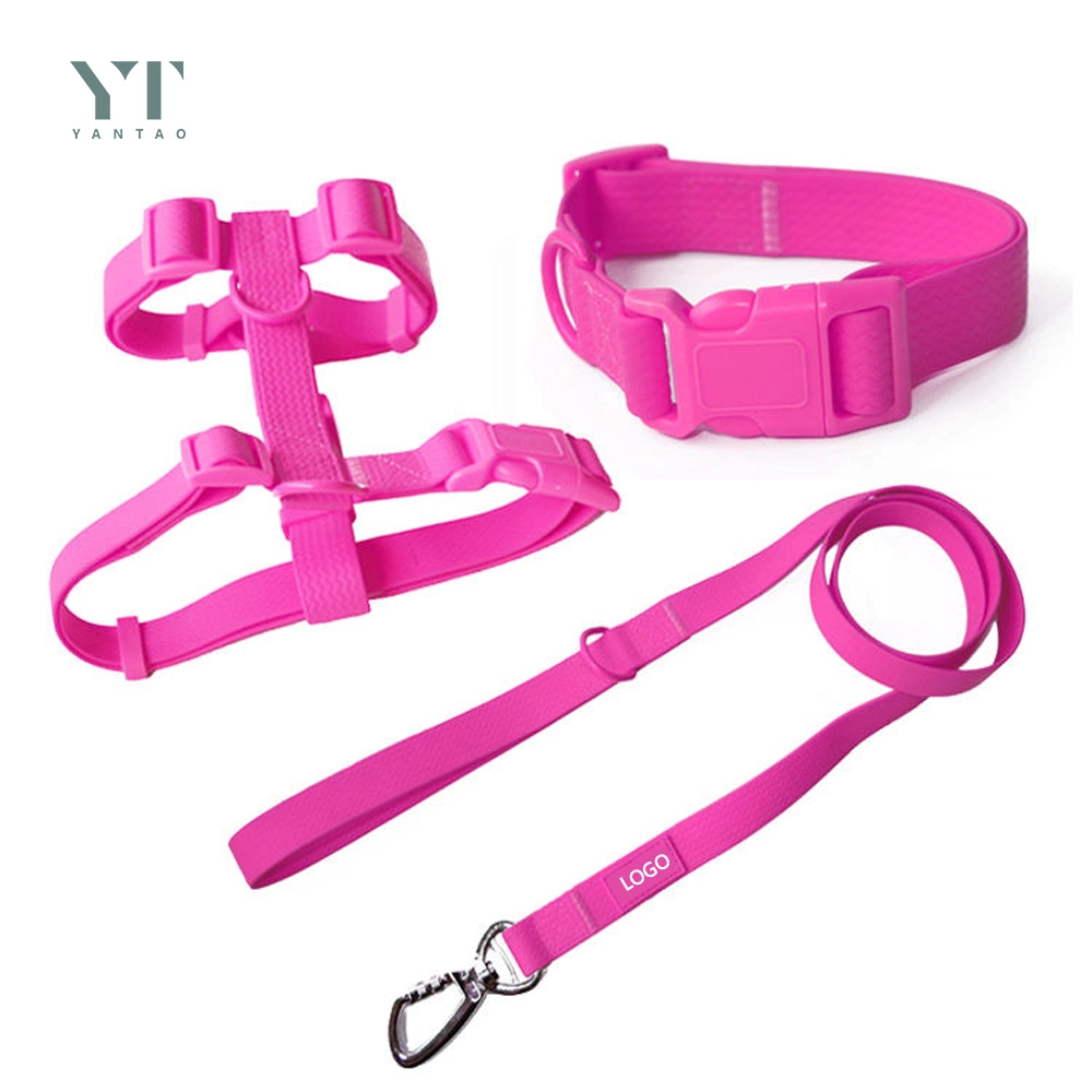 Wholesale/Supplier Pet Supplies Dog Harness Set Custom Design Strap Waterproof Soft PVC Rubber Dog Pet Harness