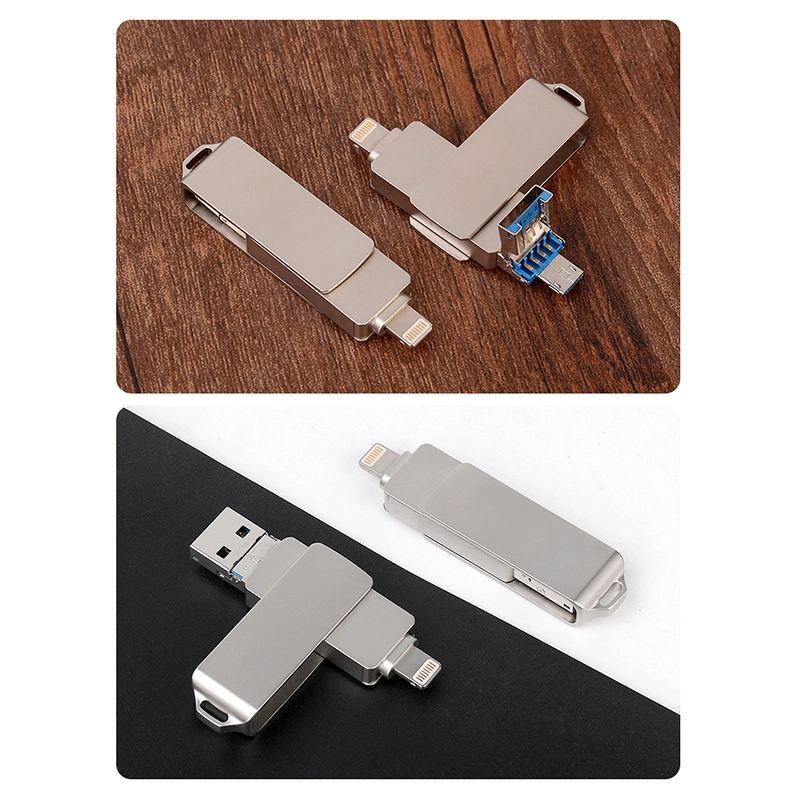 Pure Metal 3 in 1 Neuer tragbarer USB-Flash 8GB/16GB/32GB/64GB Laufwerk/USB-Stiftlaufwerk