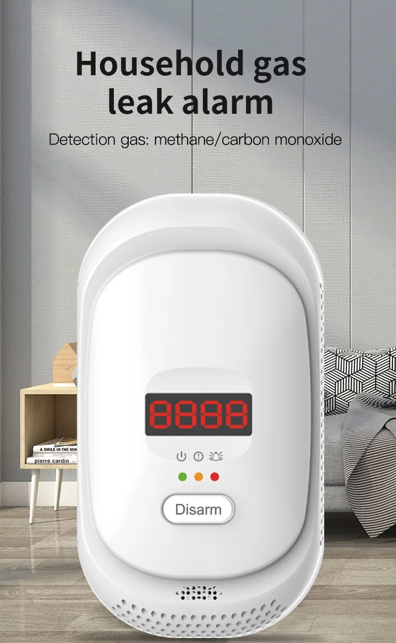 2 in 1 Gas Detector, Plug-in Home Natural Gas/Methane/Propane/Co Alarm, Leak Sensor Detector with Voice and LED Display