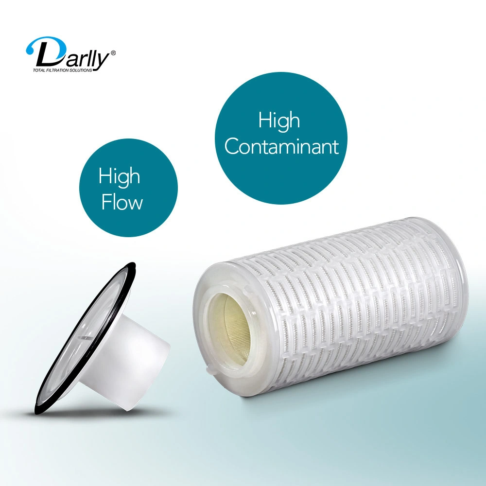 Darlly 16" 32" PP Polypropylene Water Cartridge Filters with Flange Connection Replacement of Bag Filter Size 1 & Size 2