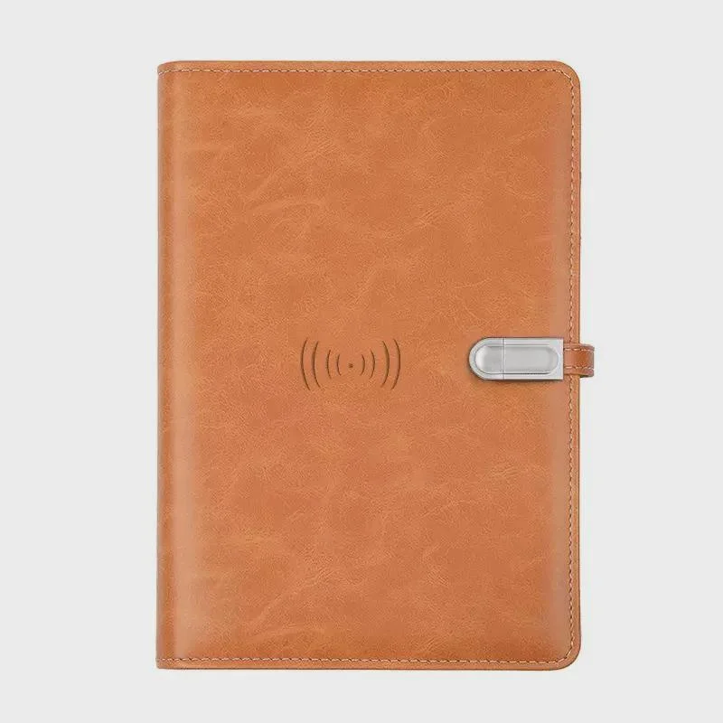 Coffret cadeau de bureau en cuir pu avec couvercle rigide pour lecteur flash USB Logo16GB