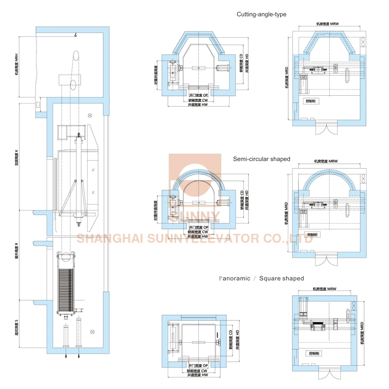 High Speed Full Glass Sightseeing Panoramic Elevator