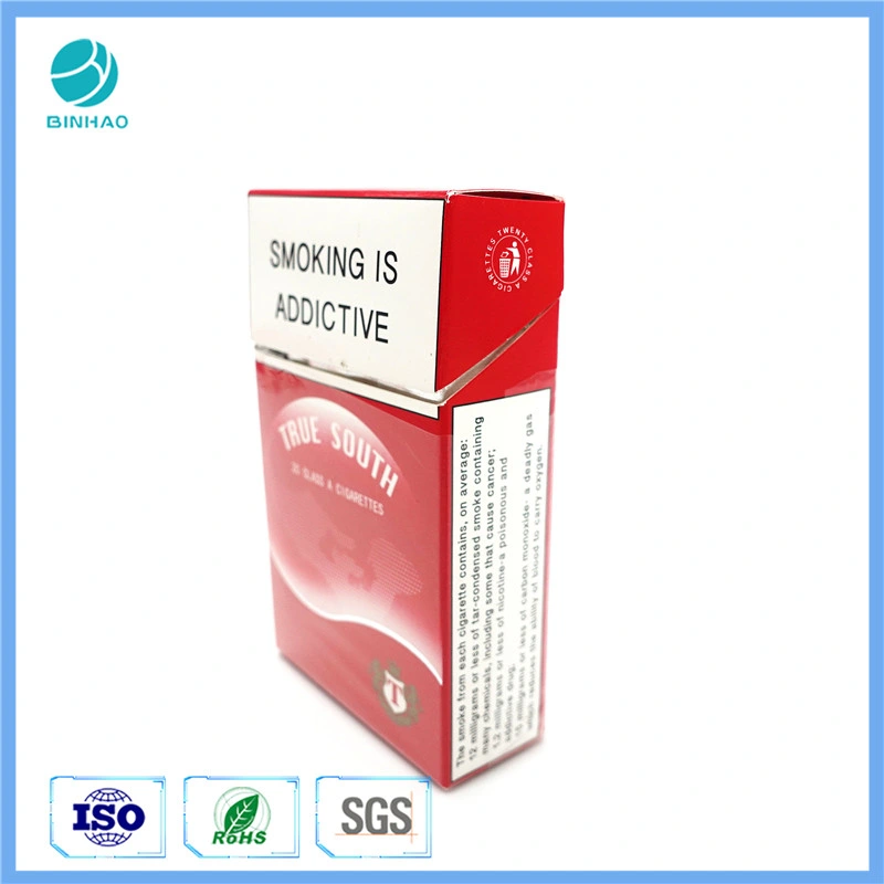 Пользовательские настройки печати на курение на обычной бумаге упаковки из картона для упаковки сигарет