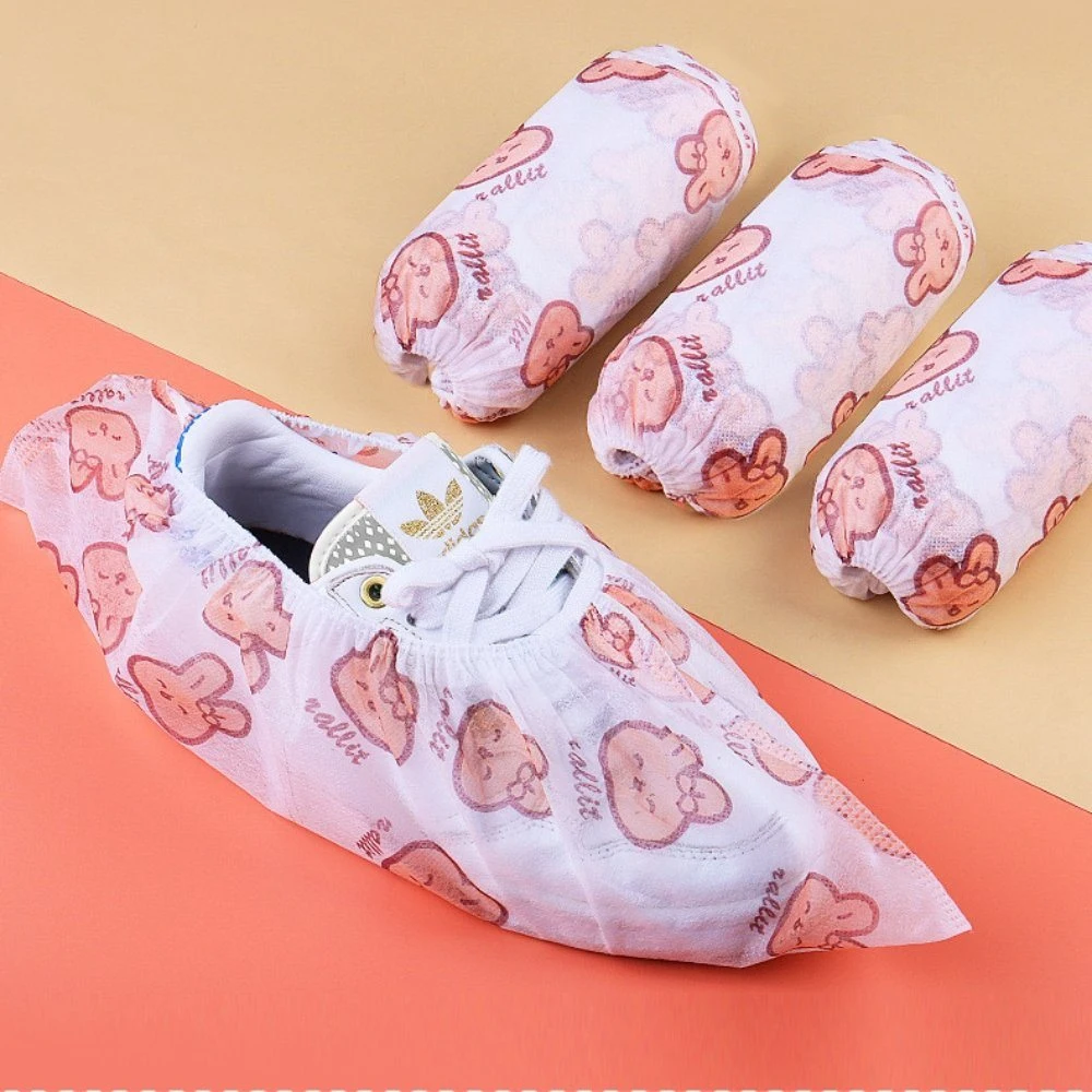 Non-Woven Shoe Cover Disposable Printed Indoor Adult Thickened Non-Slip Ci23278