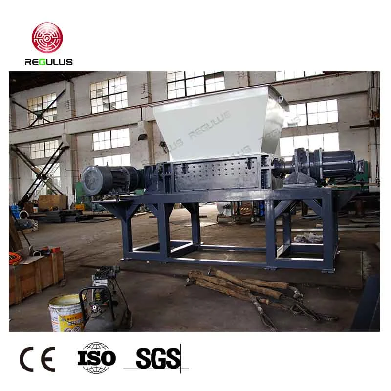 Industrial Plastic, Plate, Rubber, Tire, Sheet, Board Recycling Double Shafts Shredder Machine