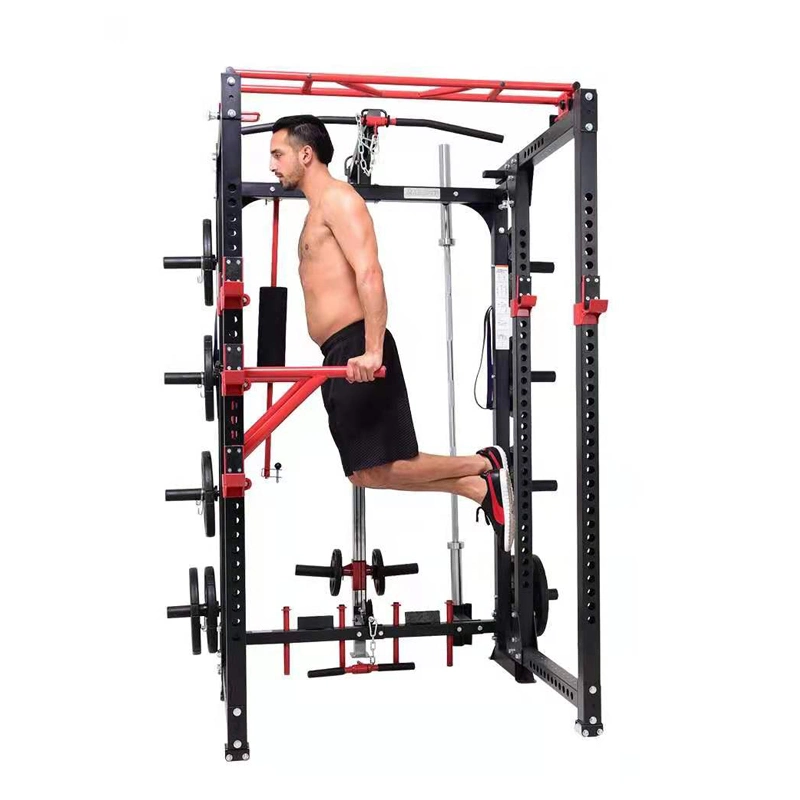 Home Fitness Adjustable Power Rack Functional Trainer Gym Fitness Equipment Folding Squat Rack