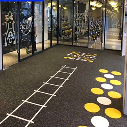 Tapis de sol de salle de sport en caoutchouc, carrelage de fitness de sécurité et sol de salle de sport en caoutchouc