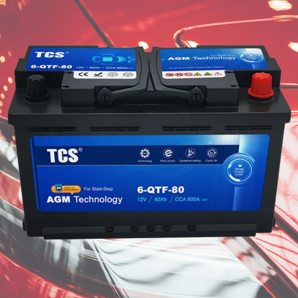 6-QTF-80 704cca 80Ah Start Stop Best Type Of Car Battery