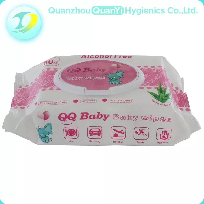 OEM/ODM Customized Biodegradable Antibacter Unscented Disposable Non-Woven Fabric Bbysec ABC Baby Wet Wipes Wet Wipes Pet Wipes