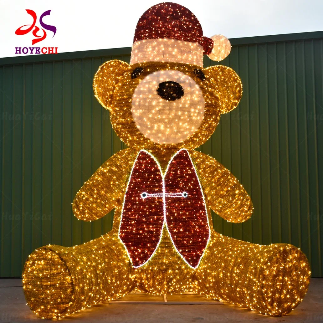 3D LED Motif Bear Displays Animated Christmas Mall Decoration