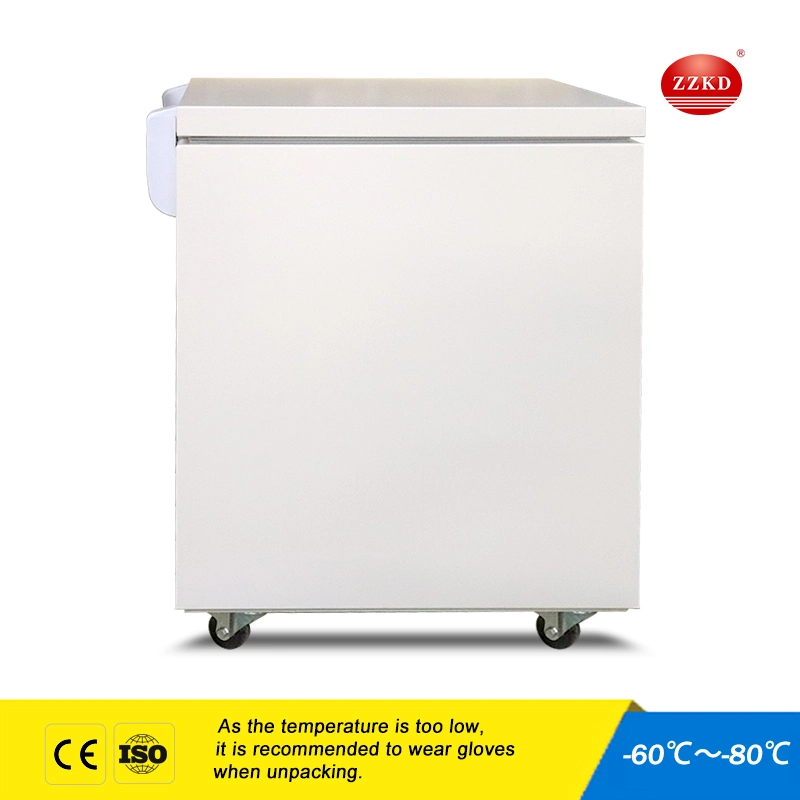 60L -80 Degree Deep Freezer Lab Ultra-Low Temperature Freezer Horizontal Medical Refrigerator