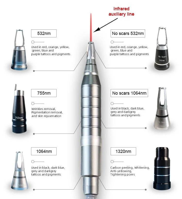 2023 último comutador 2 em 1 Q Pico Laser Tattoo Remoção Picosecond Hair Removal Díodo 808nm Laser Máquina de gelo titânio