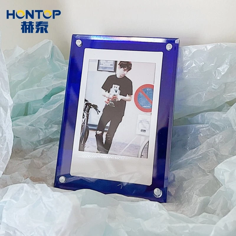 Wholesale/Supplier Colorful Transparent Promotion Elegant Classical Acrylic Memorabilia Frameless Crystal Photo Picture Frame