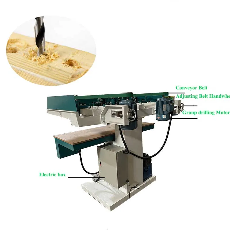 Madera fresadora máquina de grabado máquina de madera múltiple-cabeza de madera mandrinado Máquina hidráulica vertical 10 12-cabeza máquina de perforación