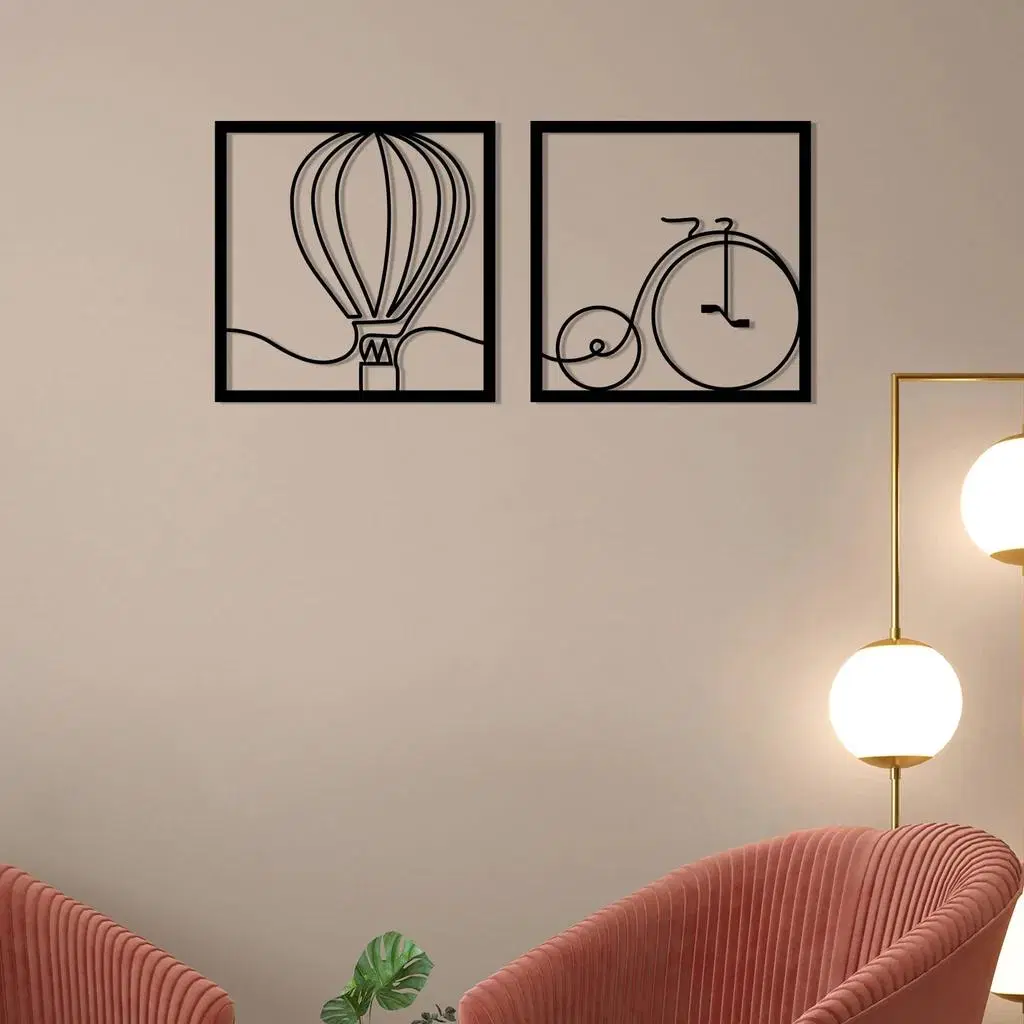 Balloon with Cycle Metal Wall Art Hanging Decoration Home Decor