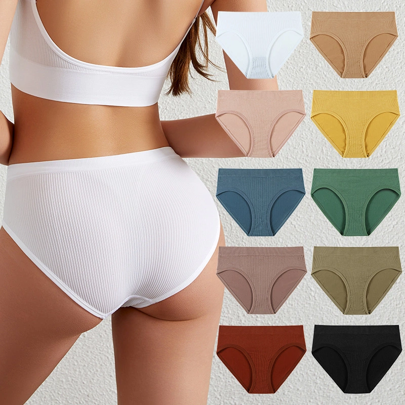 Softy Organic Cotton Plus Size Low-Waist Women Underwear Sexy Seamless Underpants