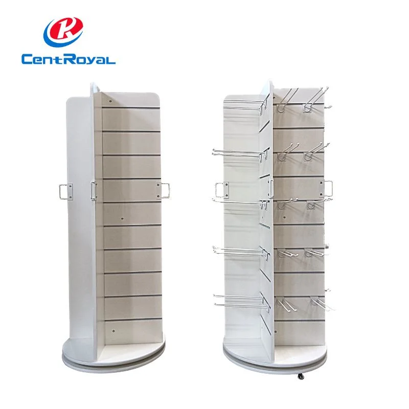 Custom Spinning Slatwall rotación de madera Postcards Calcetines pantalla Rack Stand Estante de pie Display llavero de ropa Display Stand Tienda minorista