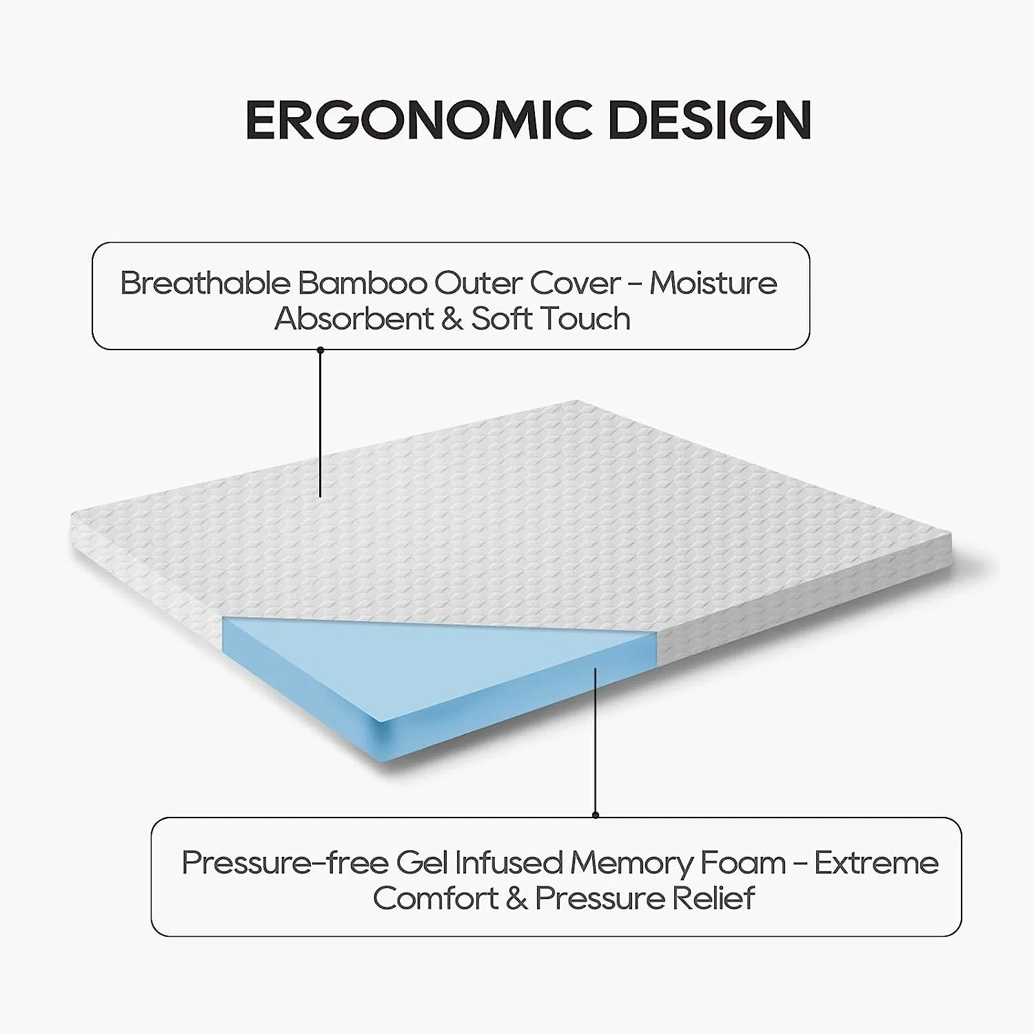 Gel de haute qualité indépendant en porcelaine de style moderne, double nature, latex Matelas en mousse à mémoire de forme