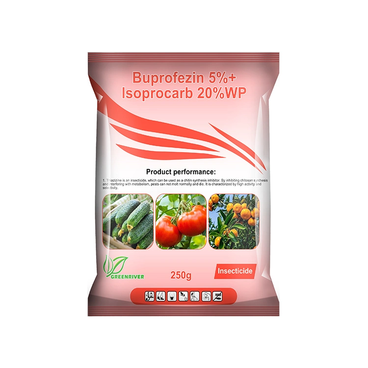 Productos químicos agrícolas insecticidas pesticidas buprofezina 5%+ Isoprocarb 20% WP