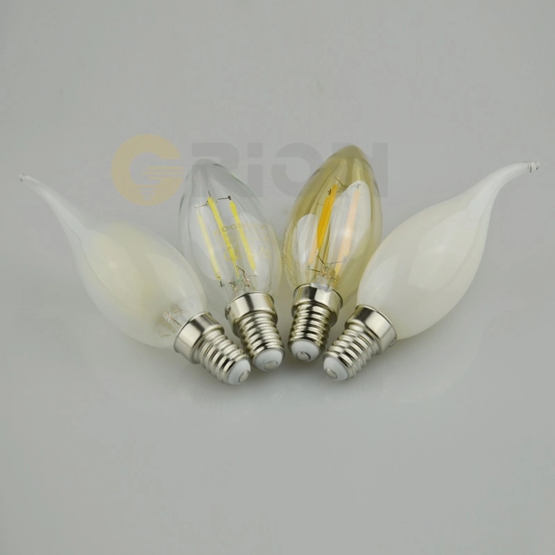 Orion Candle LED Lamp Dimmable E27 B22 C35 G45 Edison Tailed Vintage E14 Filament Candle LED Bulb for Chandelier