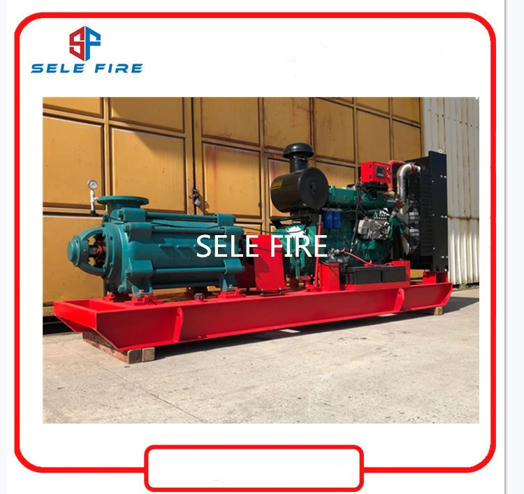 UL/FM-gelistet Dieselmotor-Sprinklerpumpe, mehrstufige Zentrifugalfeuerlöschpumpe, Dieselwasserpumpe, Hydrantensprinklerpumpe, Zentrifugalwasserpumpe