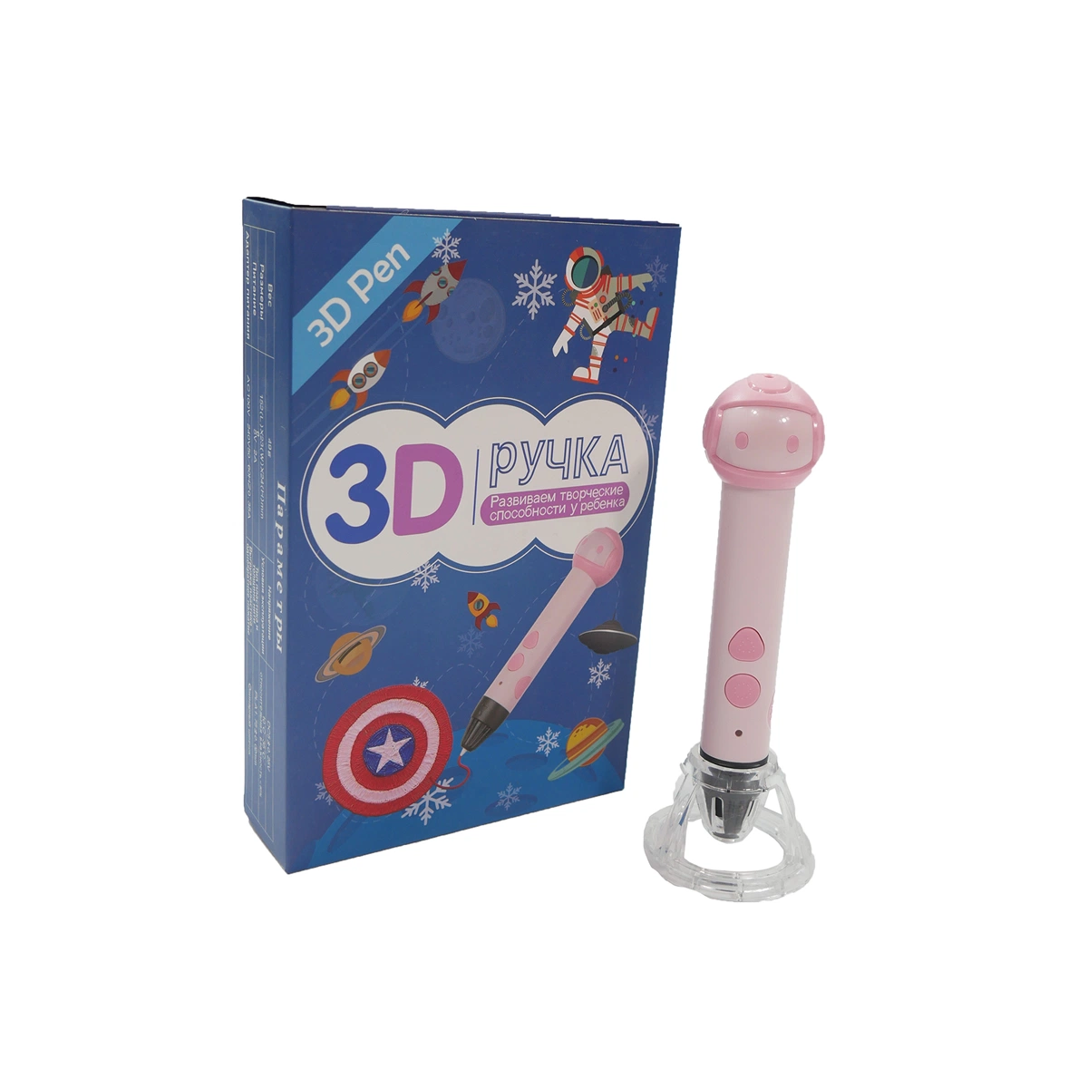 2023 Neue Artikel Pink Color Robot Shape 3D Printing Pen