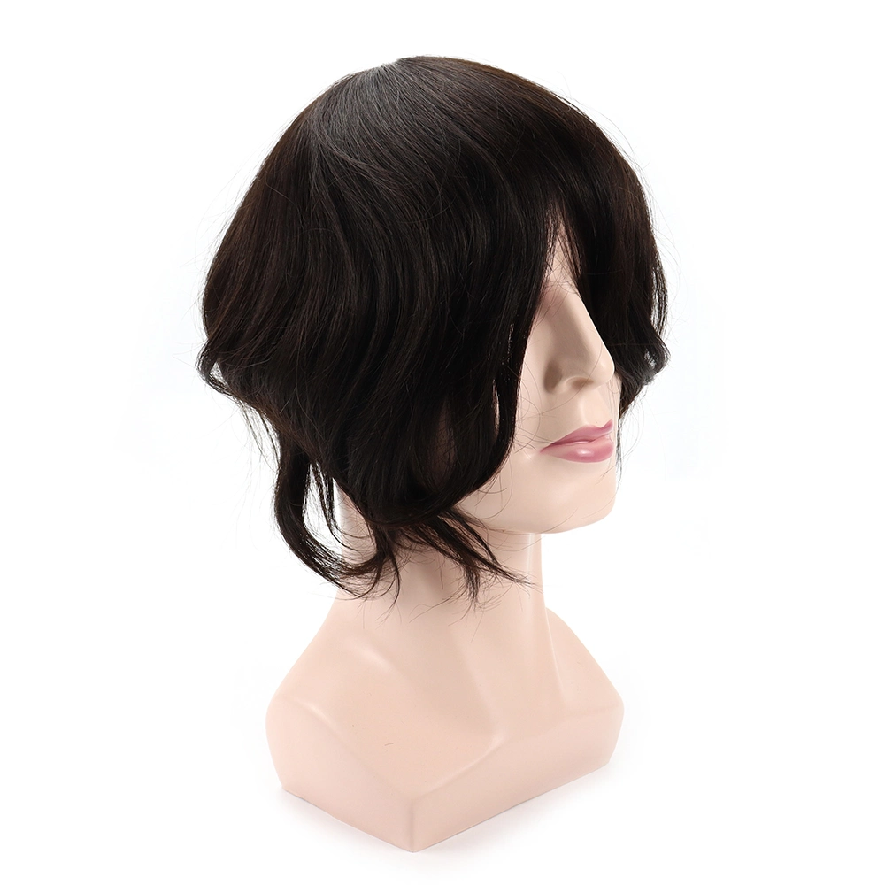 Men&#39; S Natural Hair Wig Full PU Capillary Prosthesis Man Indian Human Hair Transparent Toupee Hair Replacement System