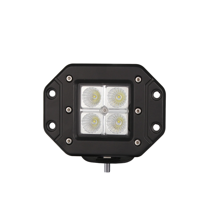 waterproof IP68 Spot/Flood 16W 4.8&prime; Flush CREE LED Work Light for Offroad Jeep SUV Boat