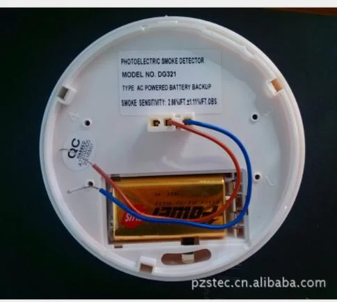 Portable Home Use Standalone Photoelectric Smoke Detector DC9V Battery Backup.