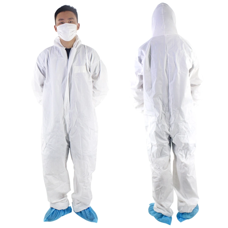 Nonwoven Spp SMS Mf Coveralls Disposable Protective Clothing