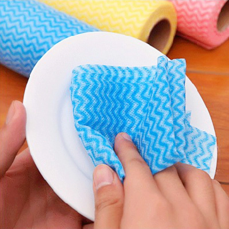 Nonwoven Eco-Friendly Washable Reusable Household Cleaning Cloths Rolls