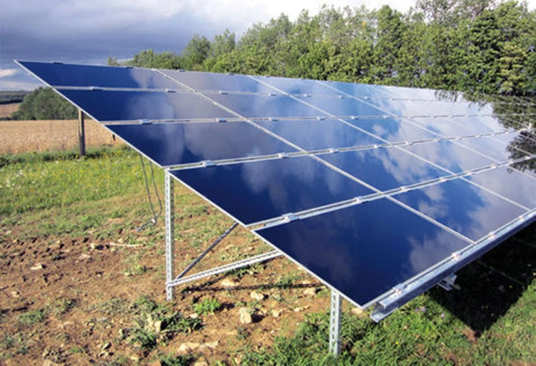 Terra dos raios solares do painel de aço de montagem em suporte de solo com base de Aterramento do Sistema Solar