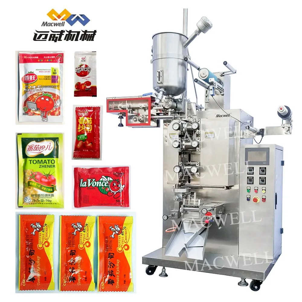 Custom Pouch Bags Tomato Paste Sweet Chilli Sauce in Automatic Packing Sealing Machine