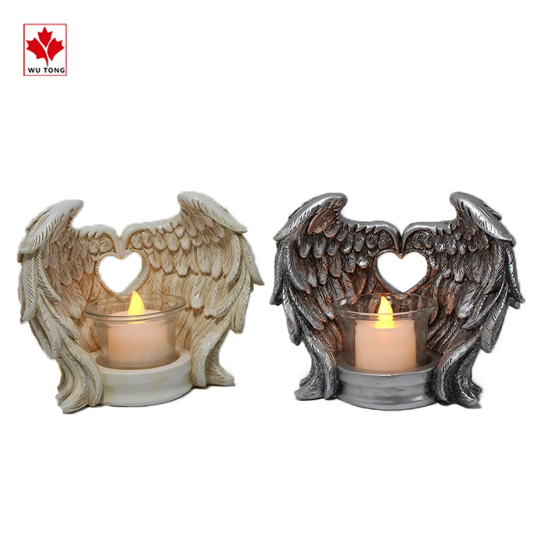 Wholesale/Supplier Resin Wings Candlestick Angel Candle Holder Home Decoration Gift