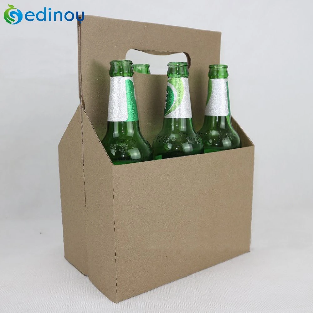 Red Wine Glass Box 2/3/6 Bottle Packaging Gift Beer Carton Custom Luxury Shipping Paper Cardboard Wine Paper Box