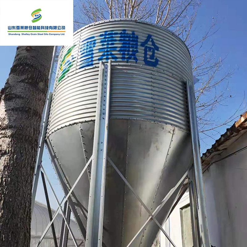 Shelley 3 Ton Grain Silo China Feed Silo Manufacturers Galvanized Maize Wheat Silo High Quality Grain Silo