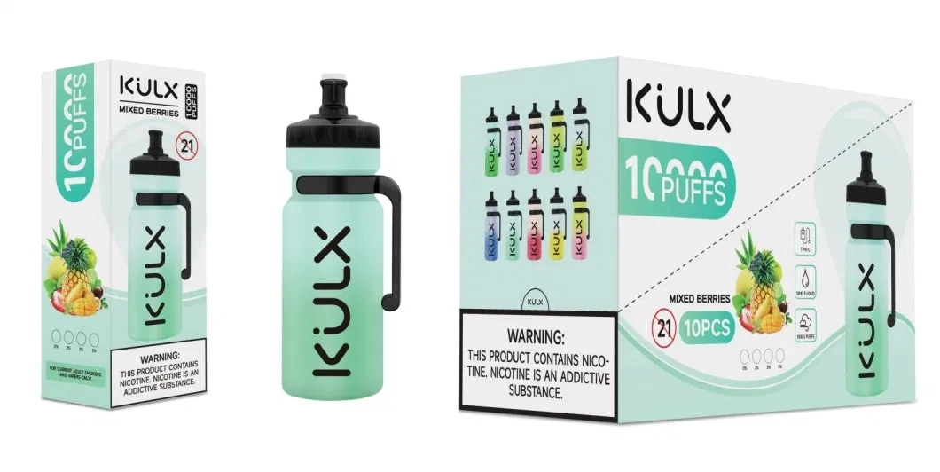 Sport Bottle Design Wholesale/Supplier Kulx Disposable/Chargeable Vapes 10000 Puffs