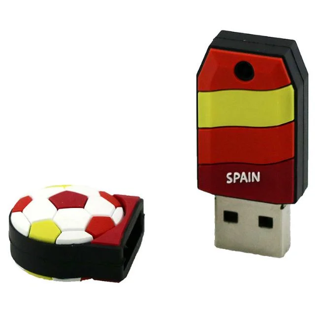 World Cup Team Football 8GB 16GB 32GB Customized 2D/3D PVC Cartoon USB Flash Disks/Pen Drive/USB Flash Drive for Promotional Gift