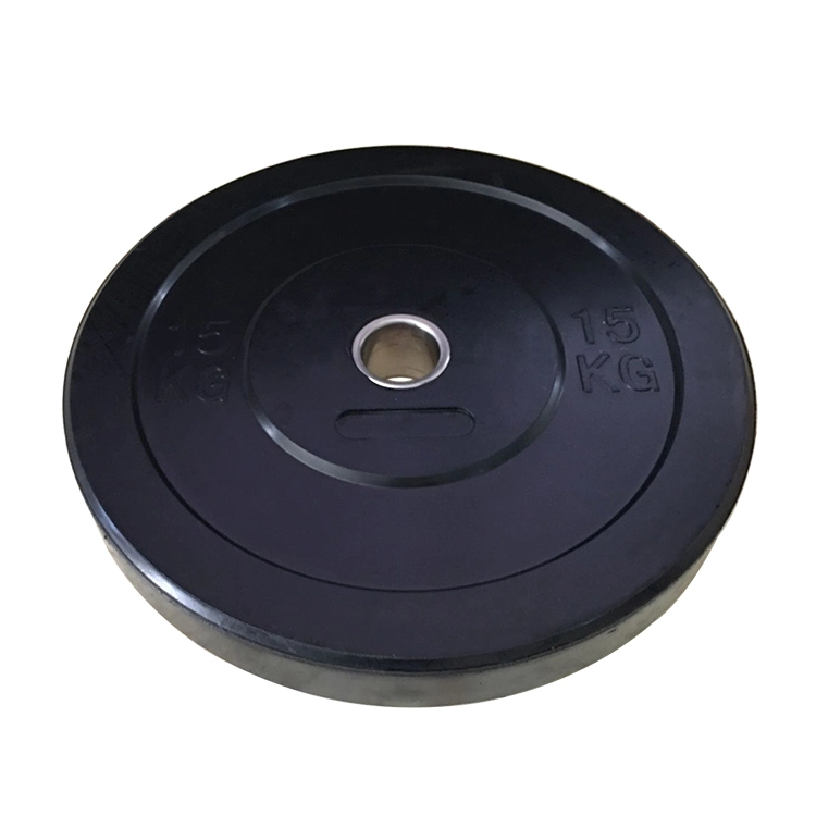 Wholesale/Supplier Strength Fitness Equipment Competition Standard Bumper Plate Gym Black Rubber Weight Plate