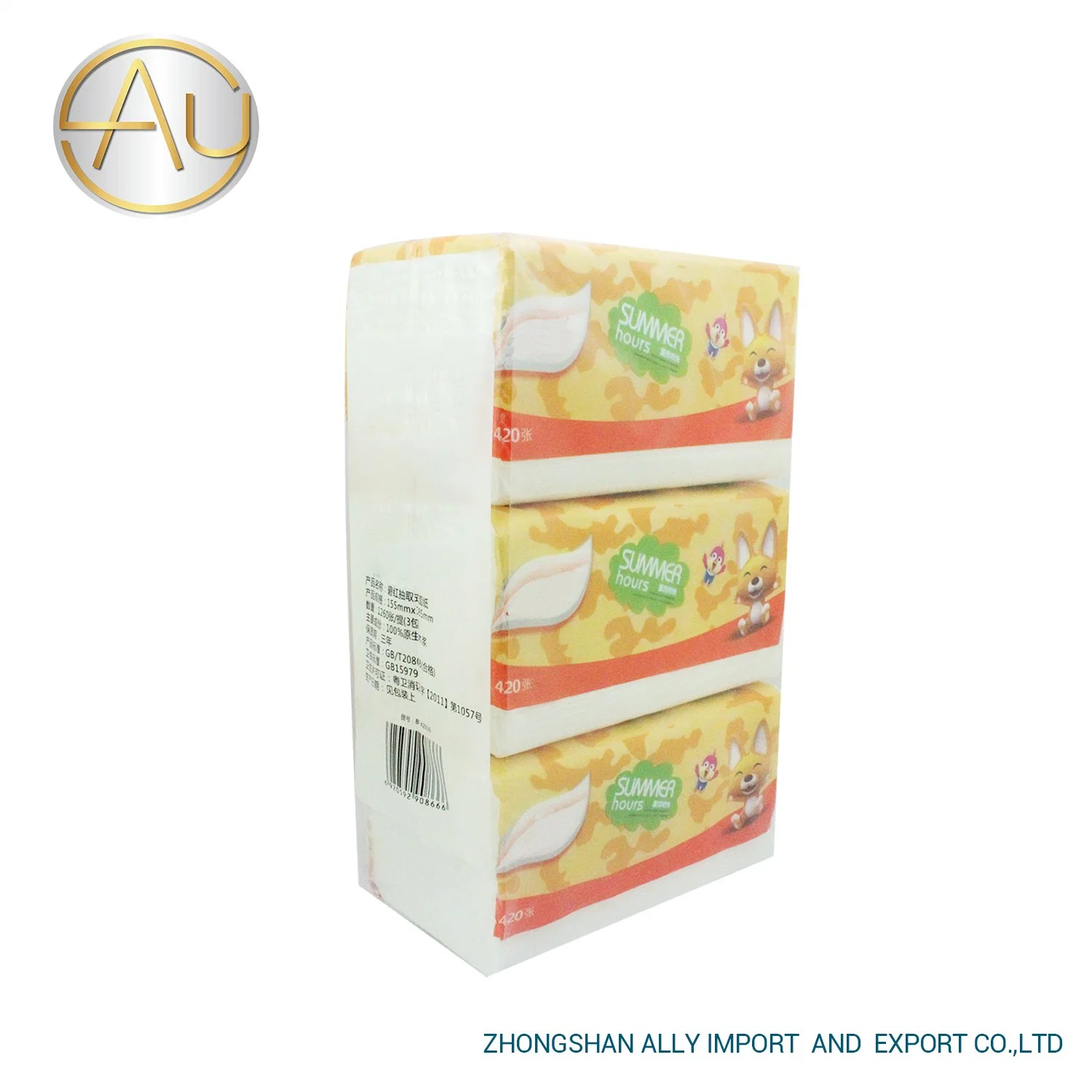 Plastic Bag Soft Pack White 2 Ply 3 Ply Facial Tissue